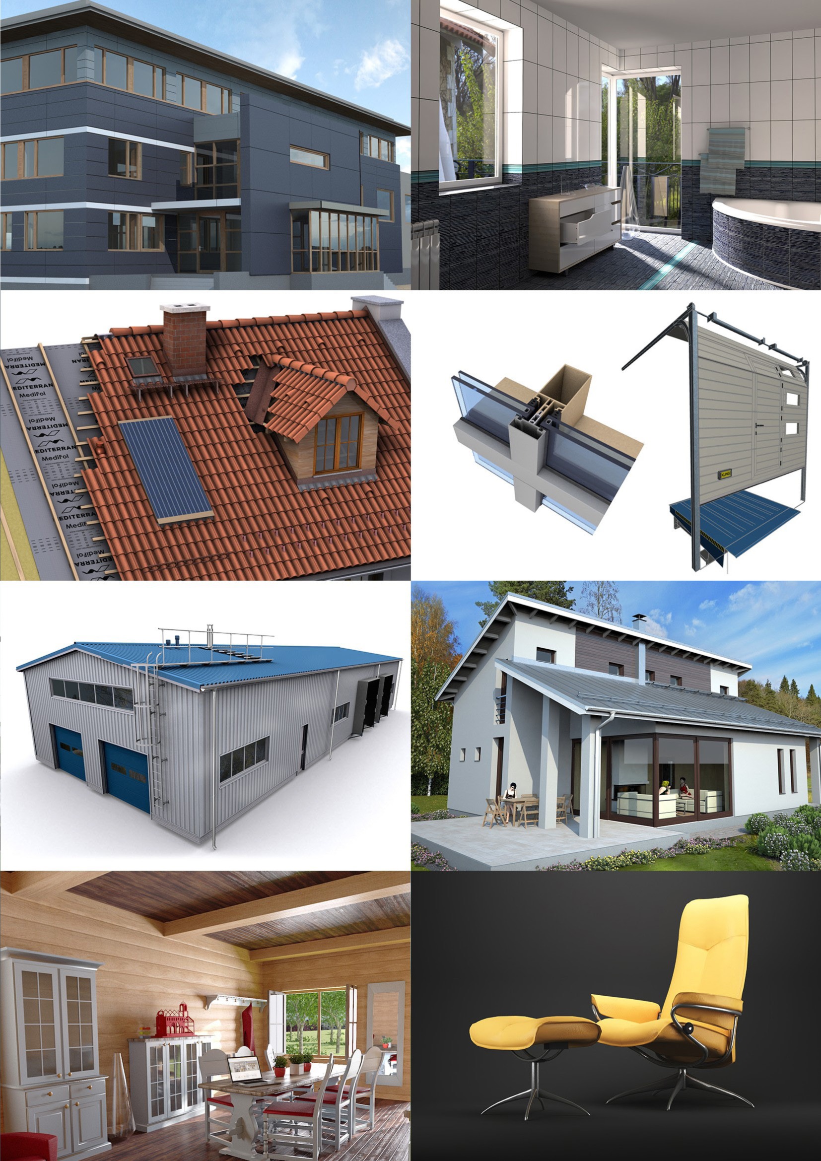 Modern bathroom visualization