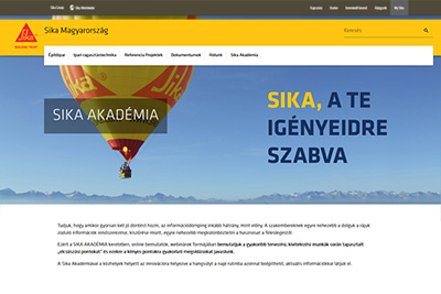Sika - Minden egy helyen! Megújult a Sika Hungária Kft. weboldala. Áttekinthető, friss tudástár, Sika Akadémia várja a szakembereket