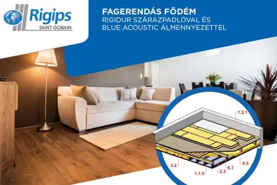 ***Rigips - Fagerendás födém Rigidur szárazpadlóval és Blue Acoustic álmennyezettel