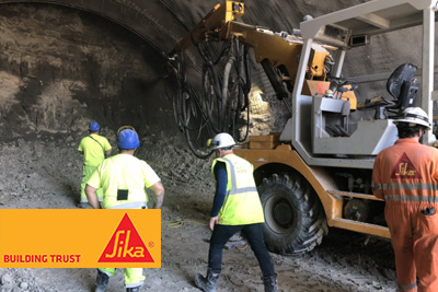 Sika - Sopron, M85 alagútépítés lőtt beton munkái