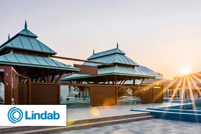 ***Lindab - Pagodatető LINDAB állókorcos síklmezből