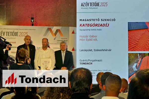 Tondach - Számos díjazott Tondach projekt az ÉMSZ Év Tetője Nívódíjon