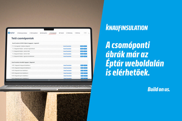Knauf - A Knauf Insulation csomóponti ábrái már az Éptár weboldalán is elérhetőek