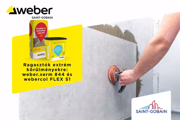 ***Weber - Professzionális megoldások extrém körülményekhez: weber.xerm 844 és webercol FLEX S1