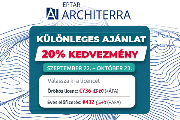 éptár - 20% kedvezmény az ArchiTerra terepmodellező kiegészítőre - október 23-ig!