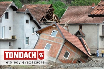 Tondach - A TONDACH® 100 új tetővel támogatja a balkáni árvízkárosultakat