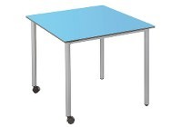 Pitagorasz tanuló asztal - 73x73 cm négyzet asztal, görgővel